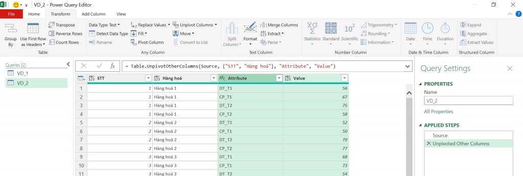 Chuẩn hoá dữ liệu đơn giản trên Excel bằng Power Query