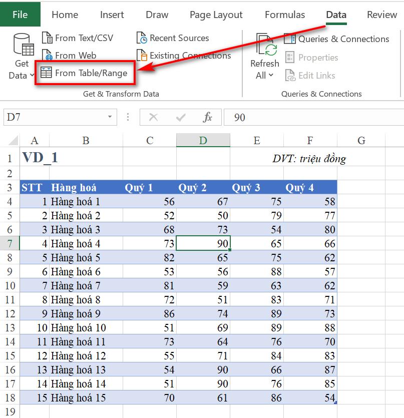 Chuẩn hoá dữ liệu đơn giản trên Excel bằng Power Query