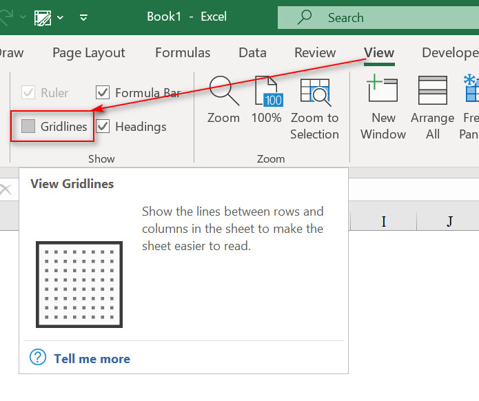 Hướng dẫn cách bật, tắt đường kẻ mờ trong Excel
