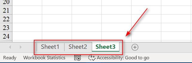 Cách khắc phục khi không thấy tên Sheet hiển trị trong Excel