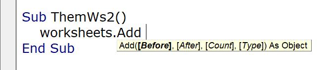 Hướng dẫn cách thêm 1 lần nhiều Sheet trong Excel với Code VBA