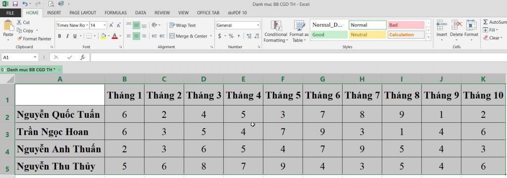 Hướng dẫn cách chuyển hàng thành cột trong Excel chi tiết, dễ hiểu