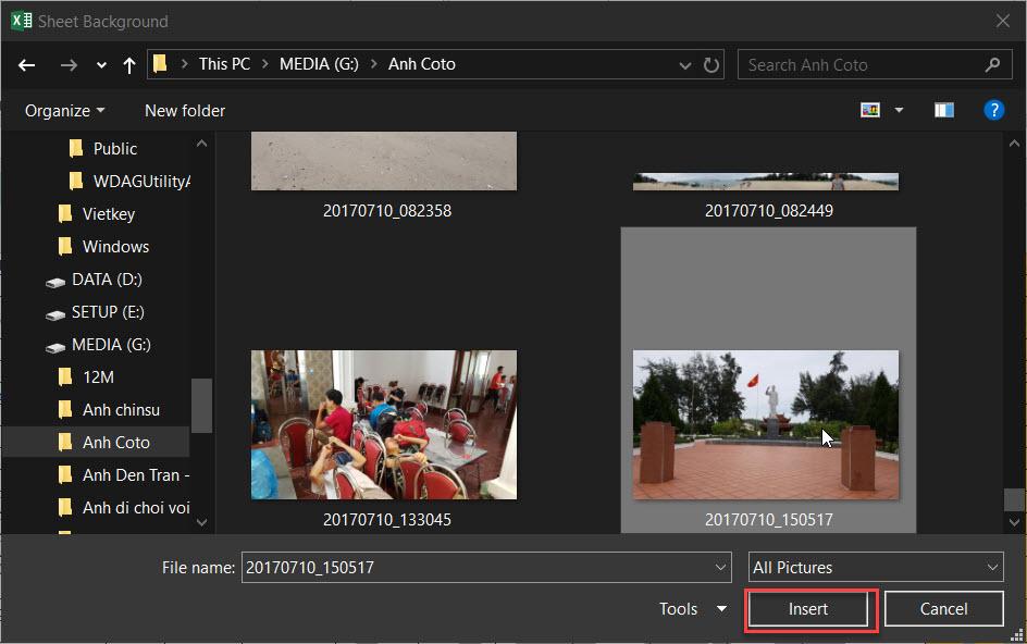 HƯỚNG DẪN CÁCH CHÈN, THAY ĐỔI HÌNH NỀN, BACKGROUND TRONG EXCEL