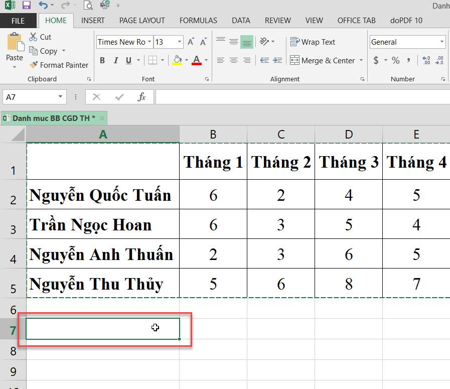 Hướng dẫn cách chuyển hàng thành cột trong Excel chi tiết, dễ hiểu