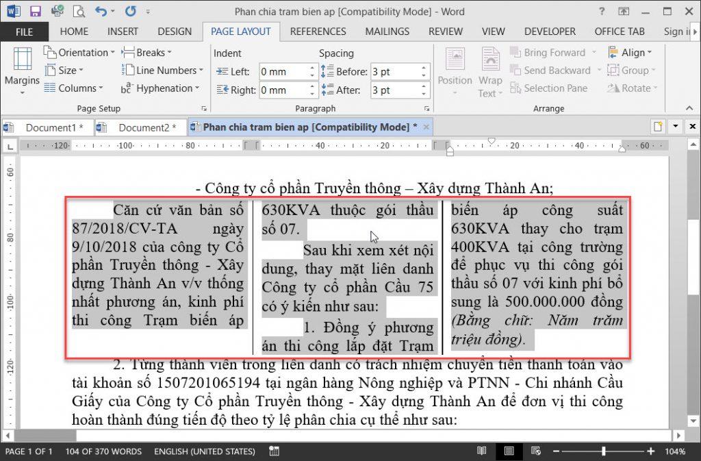 Hướng dẫn 2 cách chia cột trong Word cực đơn giản, nhanh gọn