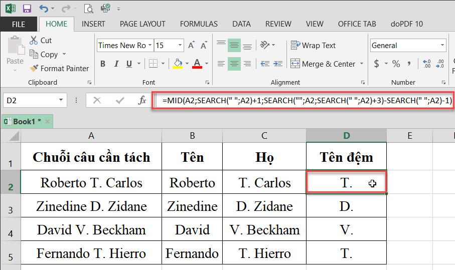 Cách dùng hàm Mid trong Excel kèm ví dụ cụ thể