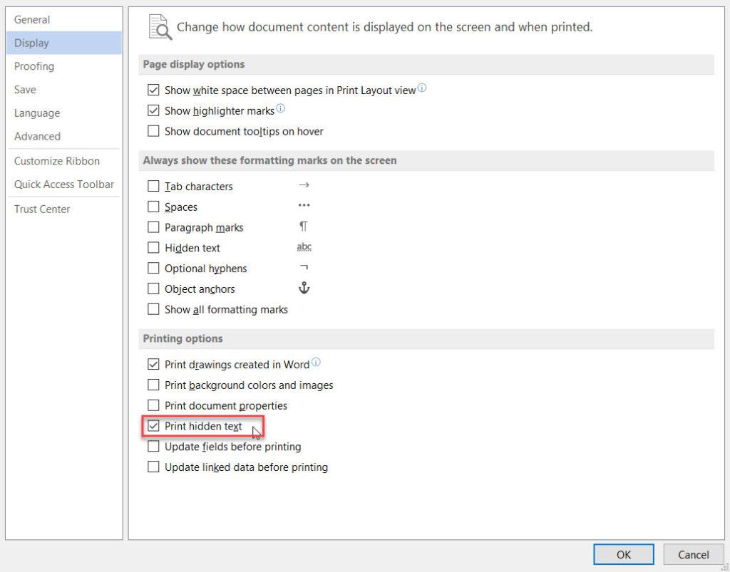 HƯỚNG DẪN CÁCH ẨN VÀ HIỂN THỊ VĂN BẢN ẨN TRONG WORD