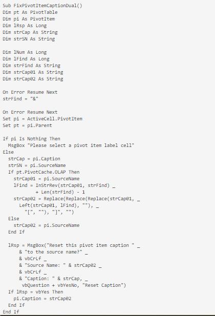Hướng dẫn cách khắc phục chú thích sai trong Pivot Table Excel