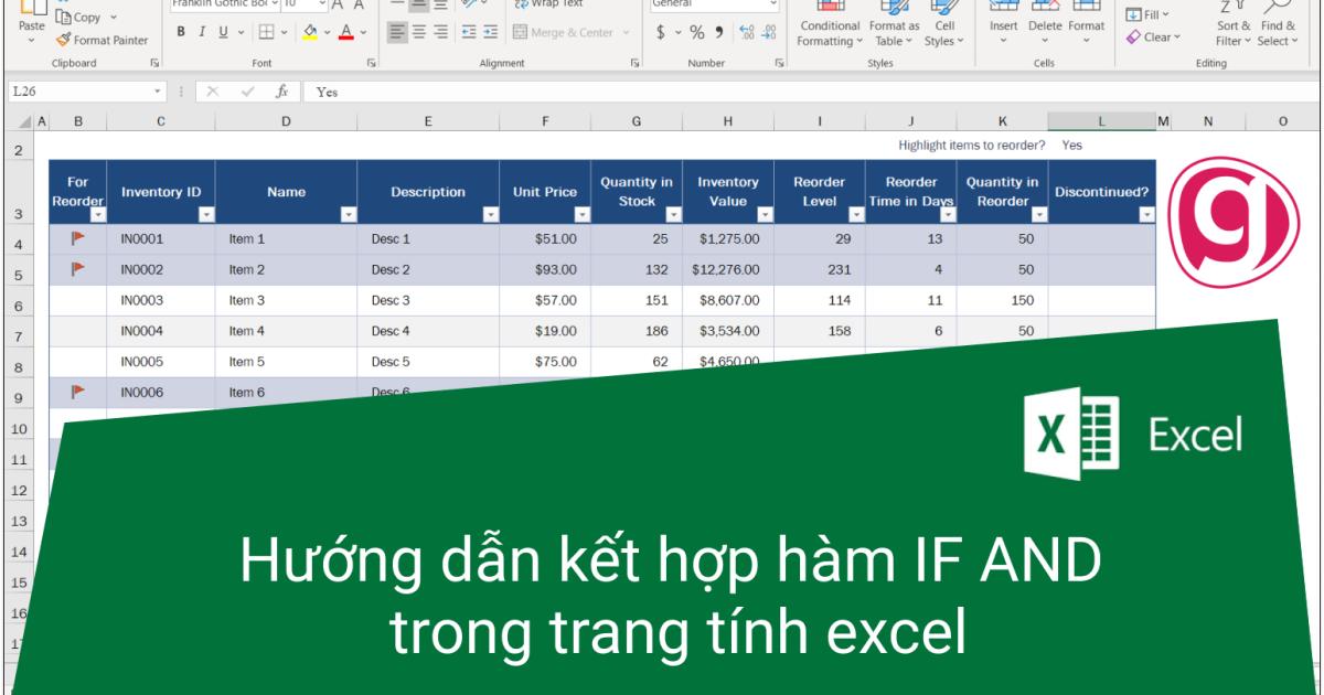 Cách dùng hàm IF kết hợp AND trong Excel có ví dụ dễ hiểu