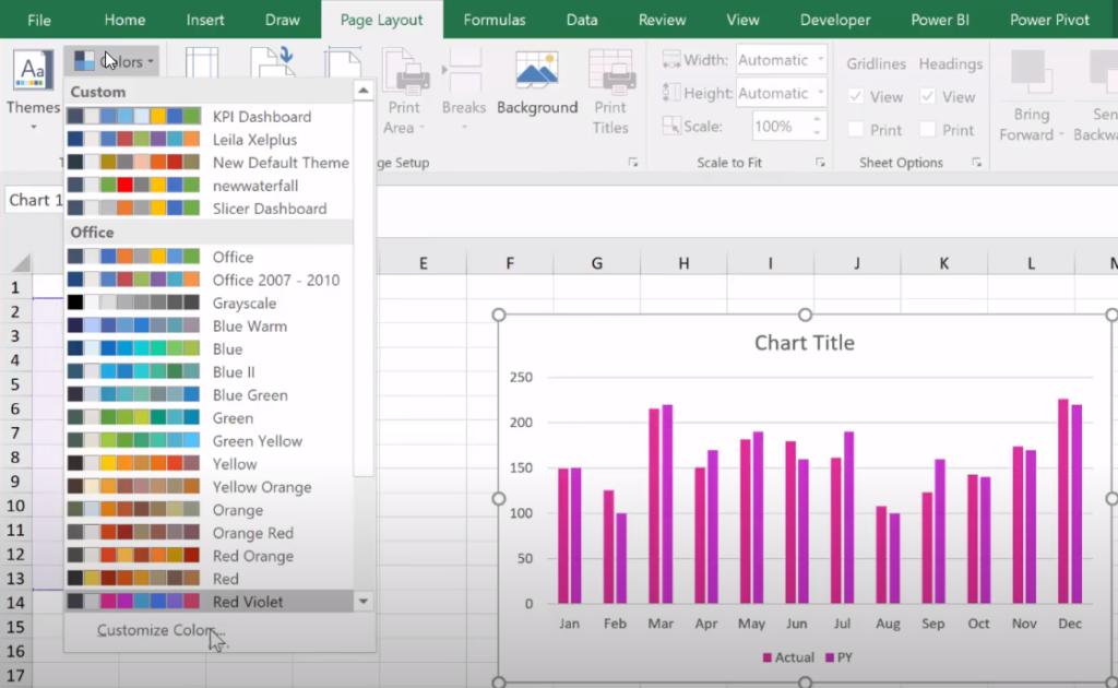 Hướng dẫn Excel cơ bản về cách cài theme mặc định