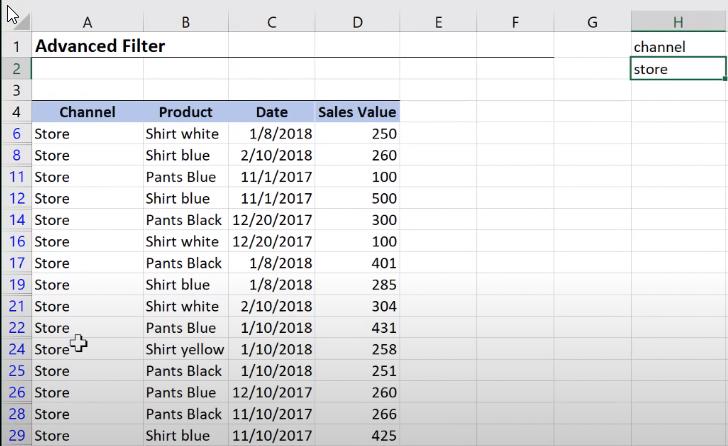 Hướng dẫn Excel nâng cao về các chức năng nâng cao của bộ lọc Filter - Phần 1