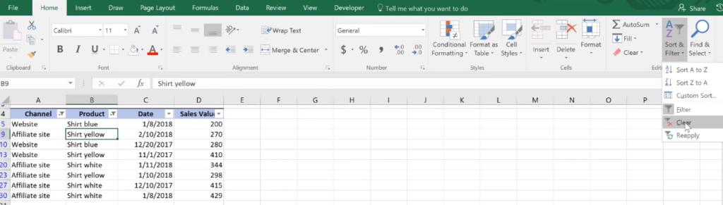 Hướng dẫn Excel cơ bản về cách dùng bộ lọc Filter - Phần 1