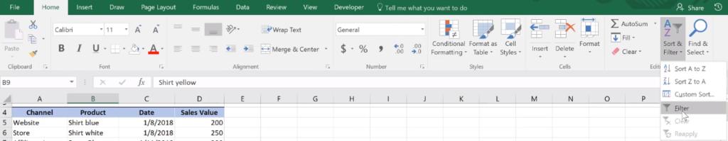 Hướng dẫn Excel cơ bản về cách dùng bộ lọc Filter - Phần 1