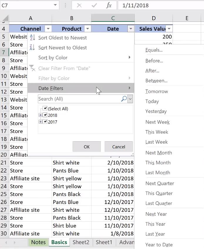 Hướng dẫn cách dùng bộ lọc Filter trong Excel cơ bản - phần 2