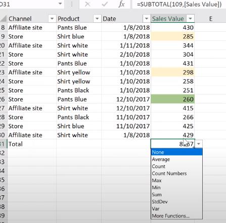 Hướng dẫn Excel cơ bản về cách dùng bộ lọc Excel và Table - Phần 3