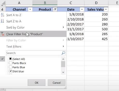 Hướng dẫn Excel cơ bản về cách dùng bộ lọc Filter - Phần 1