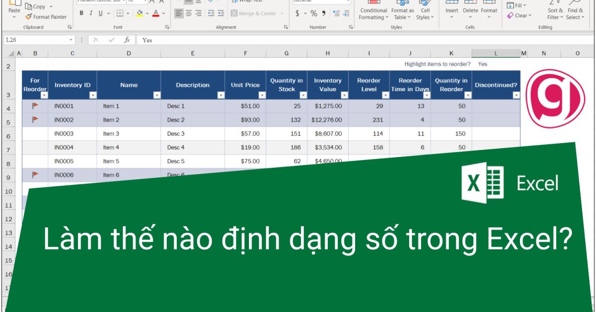 Hướng dẫn cách định dạng số trong Excel chuẩn nhất