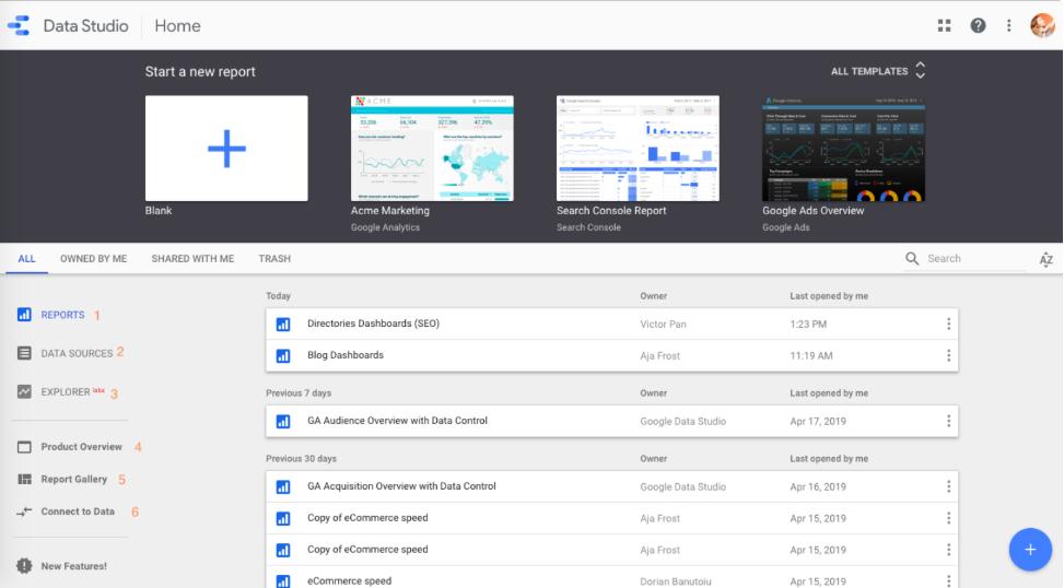 Hướng dẫn các thao tác cơ bản trong Google Data Studio - Phần 1