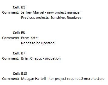 Hướng dẫn in nội dung comments trong Microsoft Excel