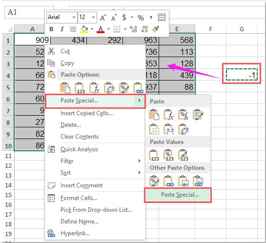 Hướng dẫn cách chuyển số dương thành số âm trong Excel