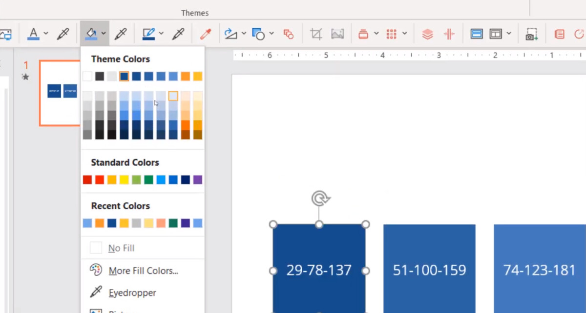 Cách chọn màu trong Powerpoint đúng và đồng nhất nhanh chóng