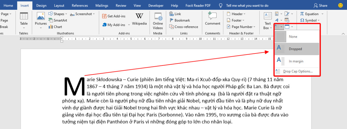 Cách tạo Drop Cap và chia cột báo trong Microsoft Word