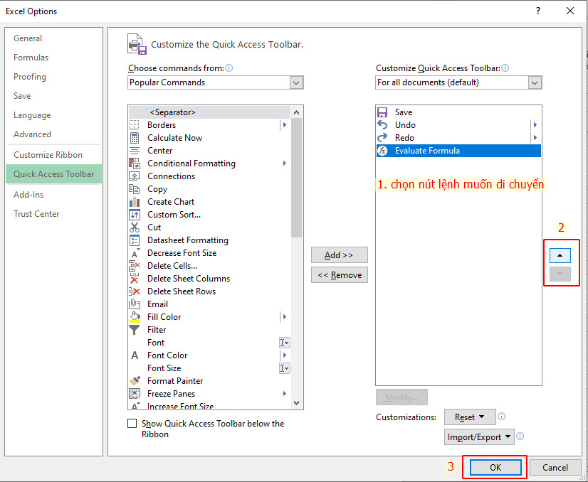 Hướng dẫn sử dụng Quick Access Toolbar trong của Microsoft