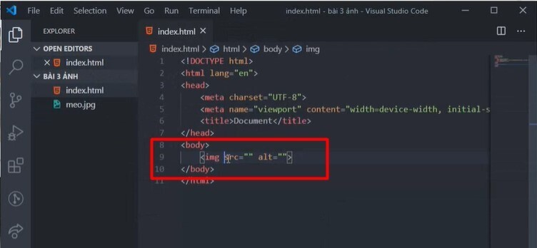 Hướng dẫn cách dùng thẻ IMG hiển thị hình ảnh trong HTML