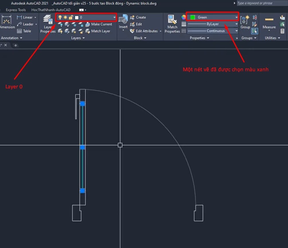 Tao Block Pattern 5 bước tạo Blocks động tùy chỉnh kích thước trong AutoCAD