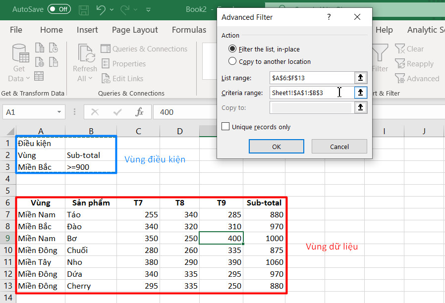 Cach Dung Advanced Filter