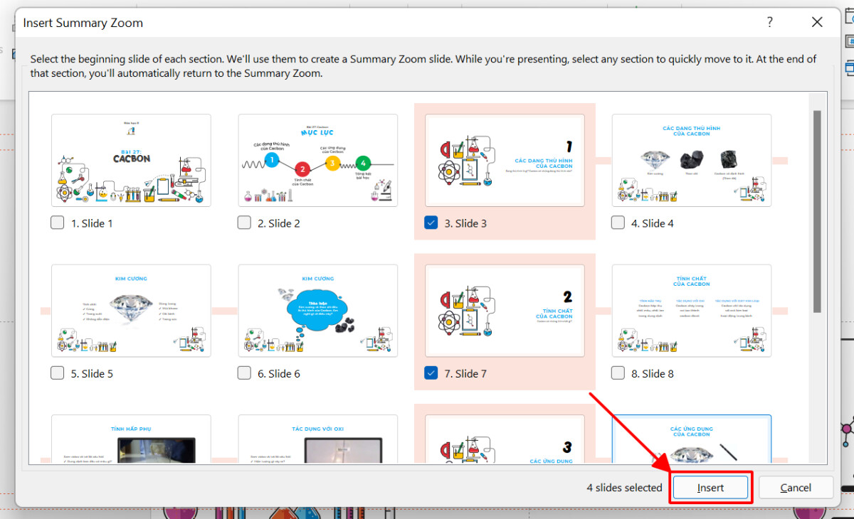 Hướng dẫn tạo hiệu ứng slide phóng to thu nhỏ bằng Zoom PowerPoint