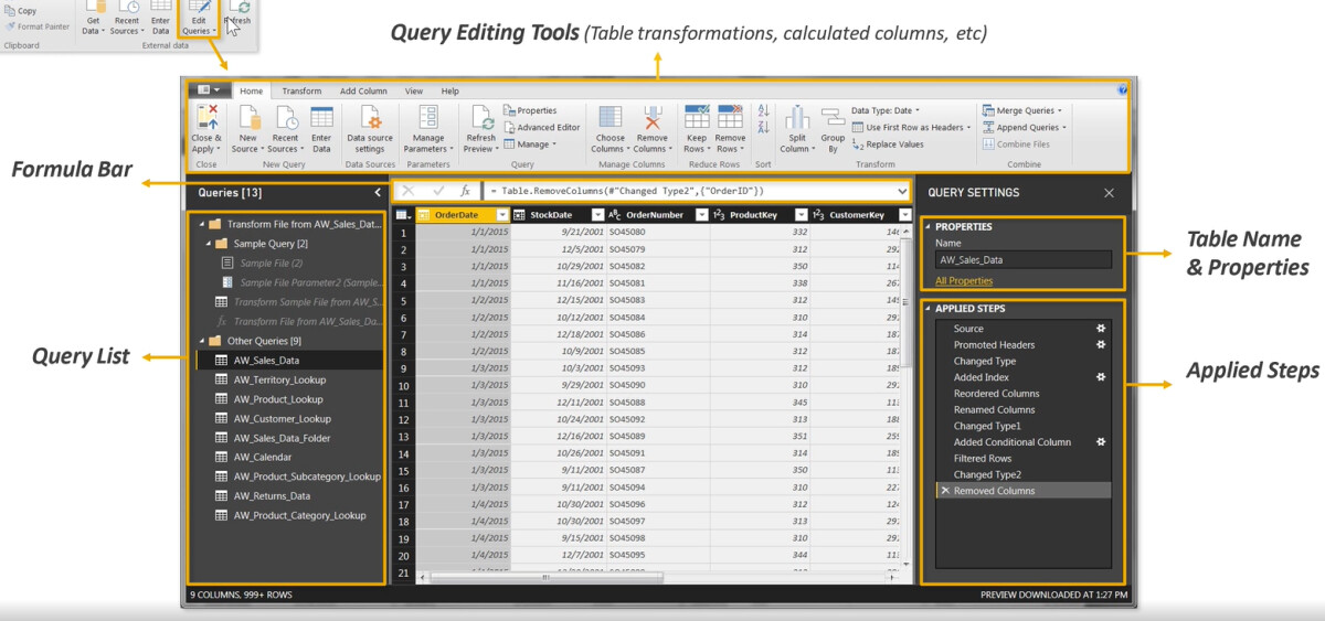 Kiến thức về Query Editor trong Power BI cho người mới bắt đầu
