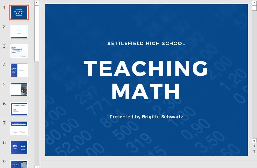 Tổng hợp 37 slide và hình nền Powerpoint toán học miễn phí