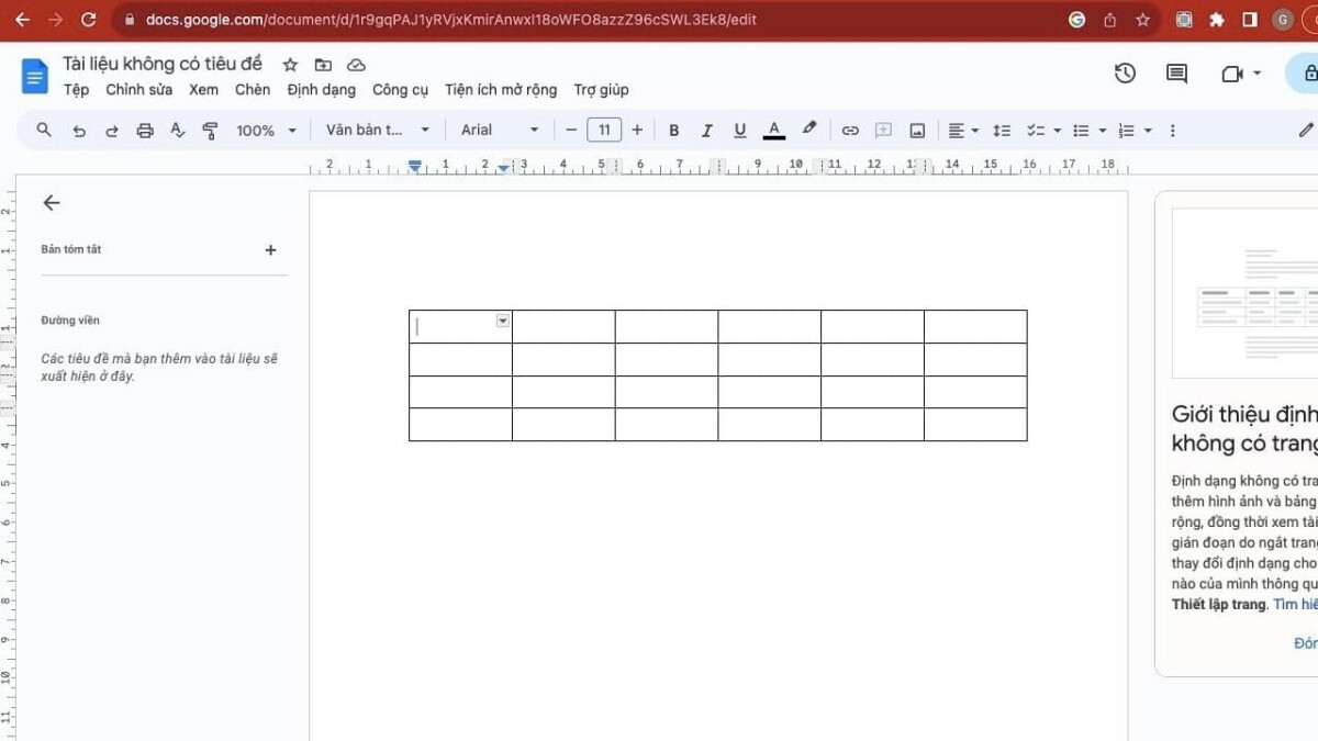 H ng d n c ch t o b ng tr n google docs chi ti t nh t