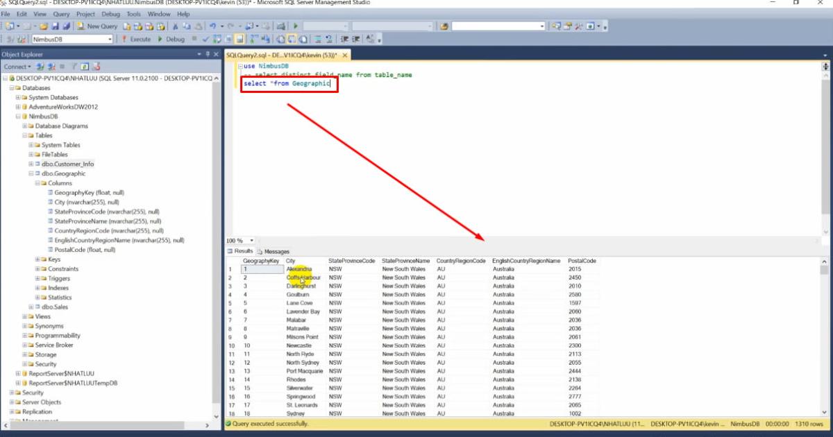 Cách dùng DISTINCT trong SQL để truy vấn các giá trị duy nhất