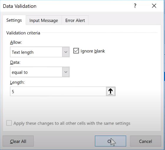 Hướng dẫn cách thiết lập điều kiện Number và Text Length trong Data ...