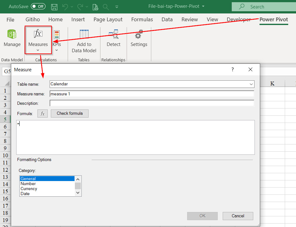 Hướng dẫn bạn 3 cách để tạo Measures trong Power Pivot