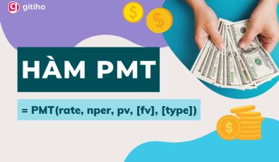 ﻿Hàm PMT tính số tiền thanh toán hàng tháng cho khoản vay trong Excel