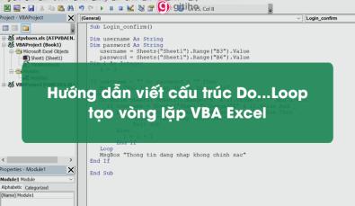Hướng dẫn viết cấu trúc Do...Loop trong vòng lặp VBA Excel