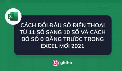 Cách bỏ số 0 ở đầu và đổi đầu số điện thoại trong Excel