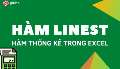 Hàm LINEST - Tìm giá trị thống kê cho một đường thẳng trong Excel
