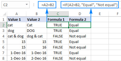 image excel compare strings case insensitive