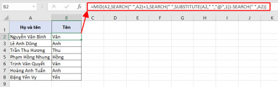 Hướng dẫn 4 cách tách tên trong Excel để tách riêng họ, tên và tên đệm