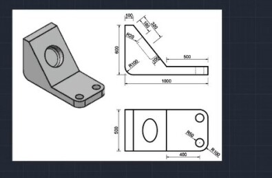 Thực hành dựng nhanh hình chiếu của vật thể trong AutoCAD