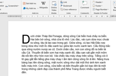 Cách tạo Drop Cap trong Word để viết to chữ cái đầu