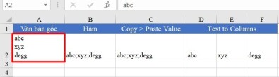 Cách tách dữ liệu từ một ô ra nhiều ô cực nhanh trong Excel và ngược lại