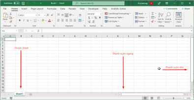Cách hiện thanh kéo trong Excel