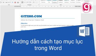Cách tạo mục lục trong Word trên Macbook và Windows