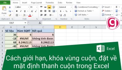 Cách giới hạn, khóa vùng cuộn, đặt thanh cuộn về mặt định trong Excel