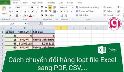 Cách chuyển nhiều file Excel sang PDF, CSV... tự động nhanh chóng